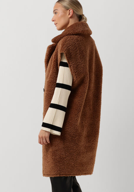 Camelfarbene BEAUMONT Teddy-Jacke REVERSIBLE LAMMY LONG BODY - large