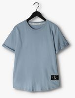 Blaue CALVIN KLEIN T-shirt BADGE TURN UP SLEEVE