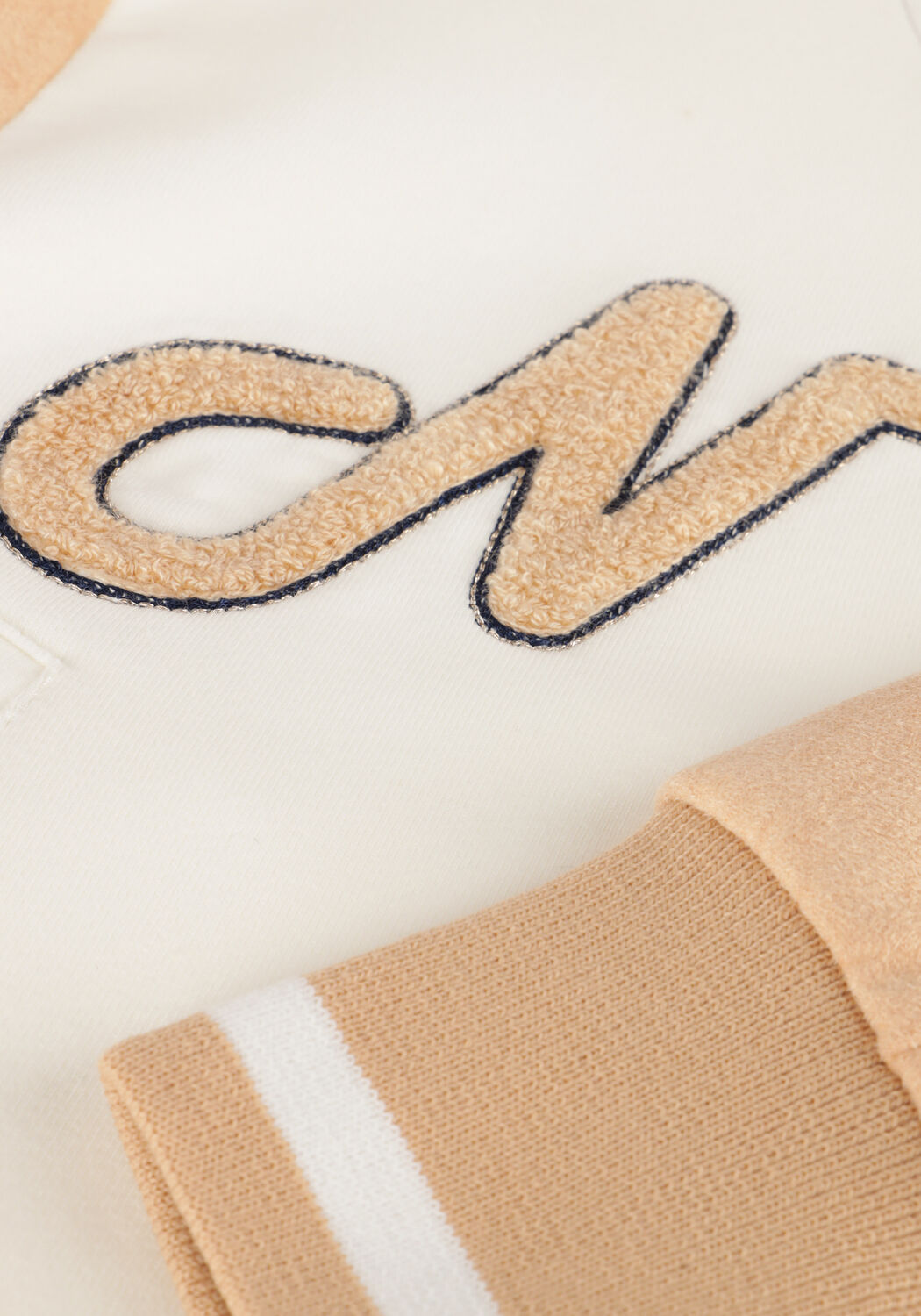 Ecru NONO Jack DARSY GIRLS VARSITY SWEAT JACKET WHITE - large