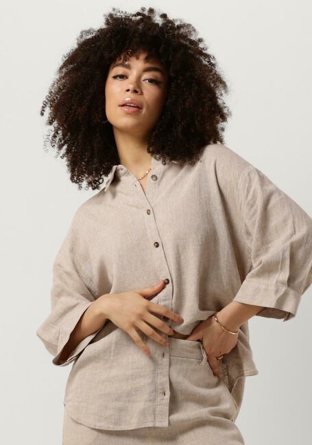 Sand MSCH COPENHAGEN Blusen MSCHJOVENE GINIA 3/4 SHIRT - large
