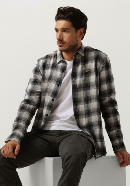 Graue PME LEGEND Casual-Oberhemd LONG SLEEVE SHIRT CTN TWILL CHECK - large