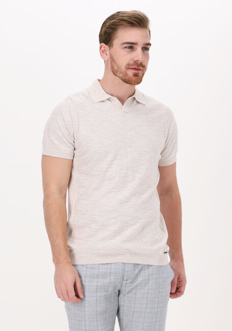 Weiße DSTREZZED Polo-Shirt POLO S/S MELANGE SLUB - large