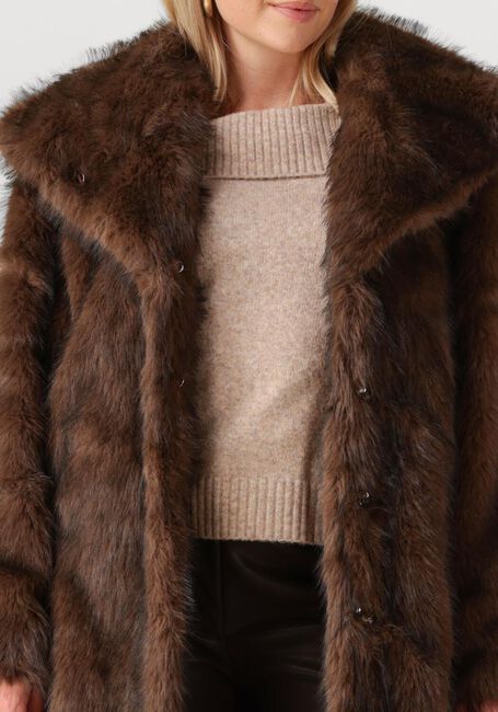 Braune NOTRE-V Fake-Fur-Jack NV-GABRIELLE - large