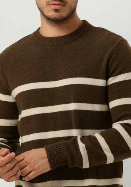 Dunkelgrün ANERKJENDT Pullover AKRICO STRIPE LAMBSWOOL - large