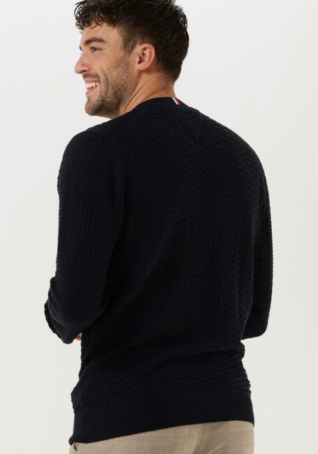 Dunkelblau TOMMY HILFIGER Pullover EXAGGERATED STRUCTURE CREW NECK - large