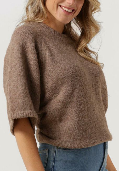 Taupe CO'COUTURE Pullover MOTO SHORTIE KNIT - large