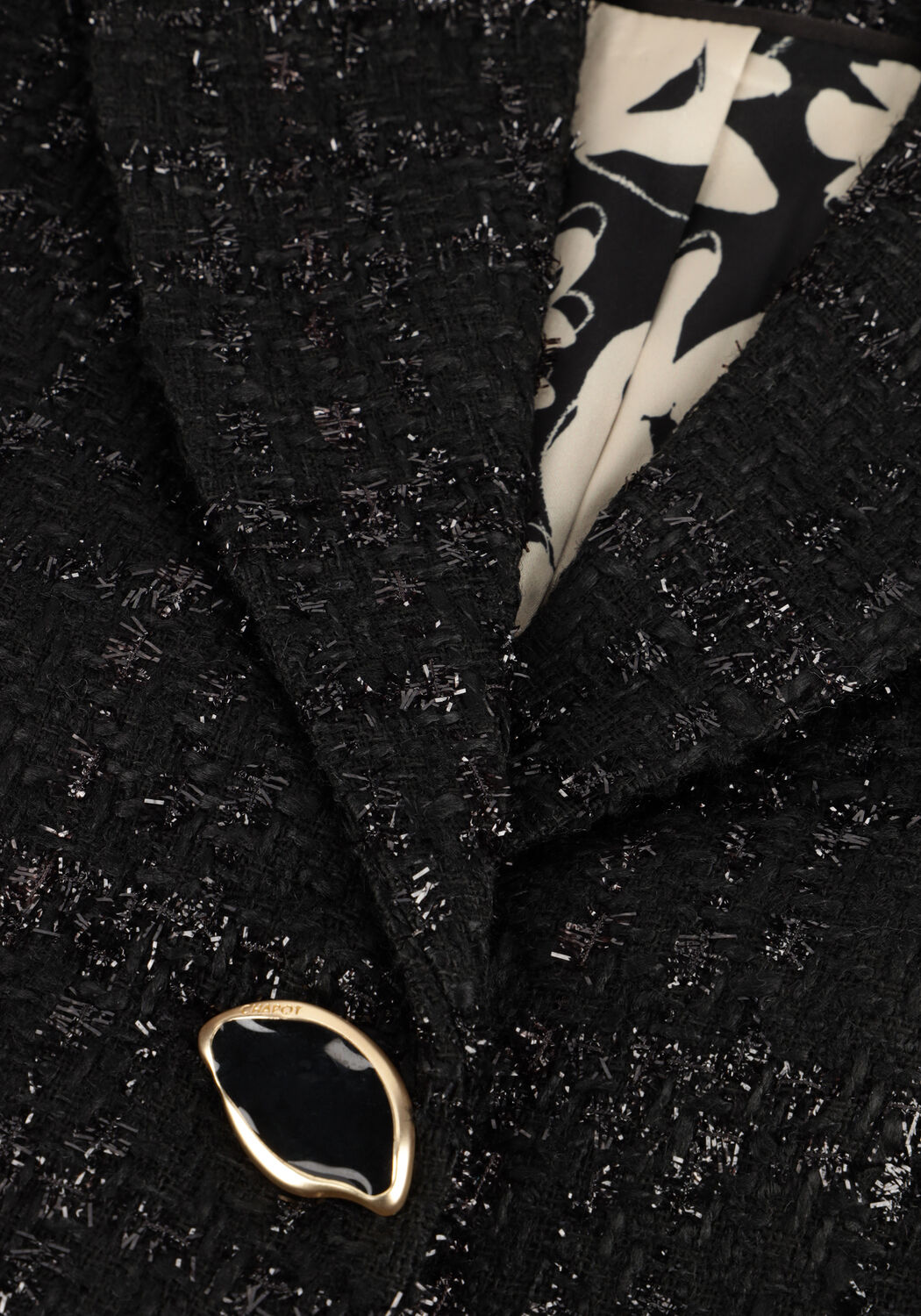 Schwarze FABIENNE CHAPOT Blazer CHER TWEED BLAZER - large