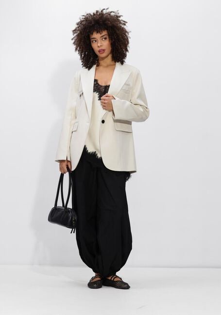 Beige HAUTE L'AMITI&Eacute; Tops & T-shirts NAOMI ASYM CONTRAST LINGERIE TOP - large