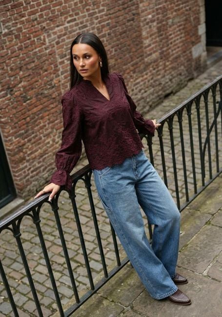 Bordeaux NEO NOIR Blusen AMARA BIG EMBROIDERY BLOUSE - large