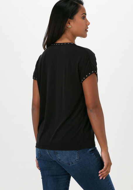 Schwarze MOS MOSH T-shirt GROA V-SS TEE - large