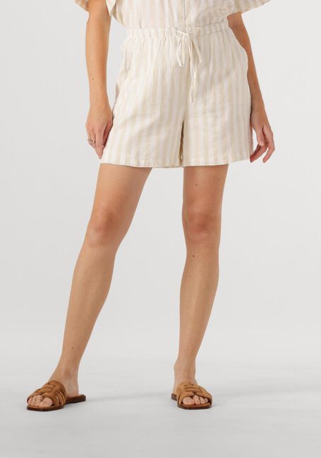 Beige SELECTED FEMME Kurze Hose SLFLUISA MW STRIPED STRING SHORTS B - large