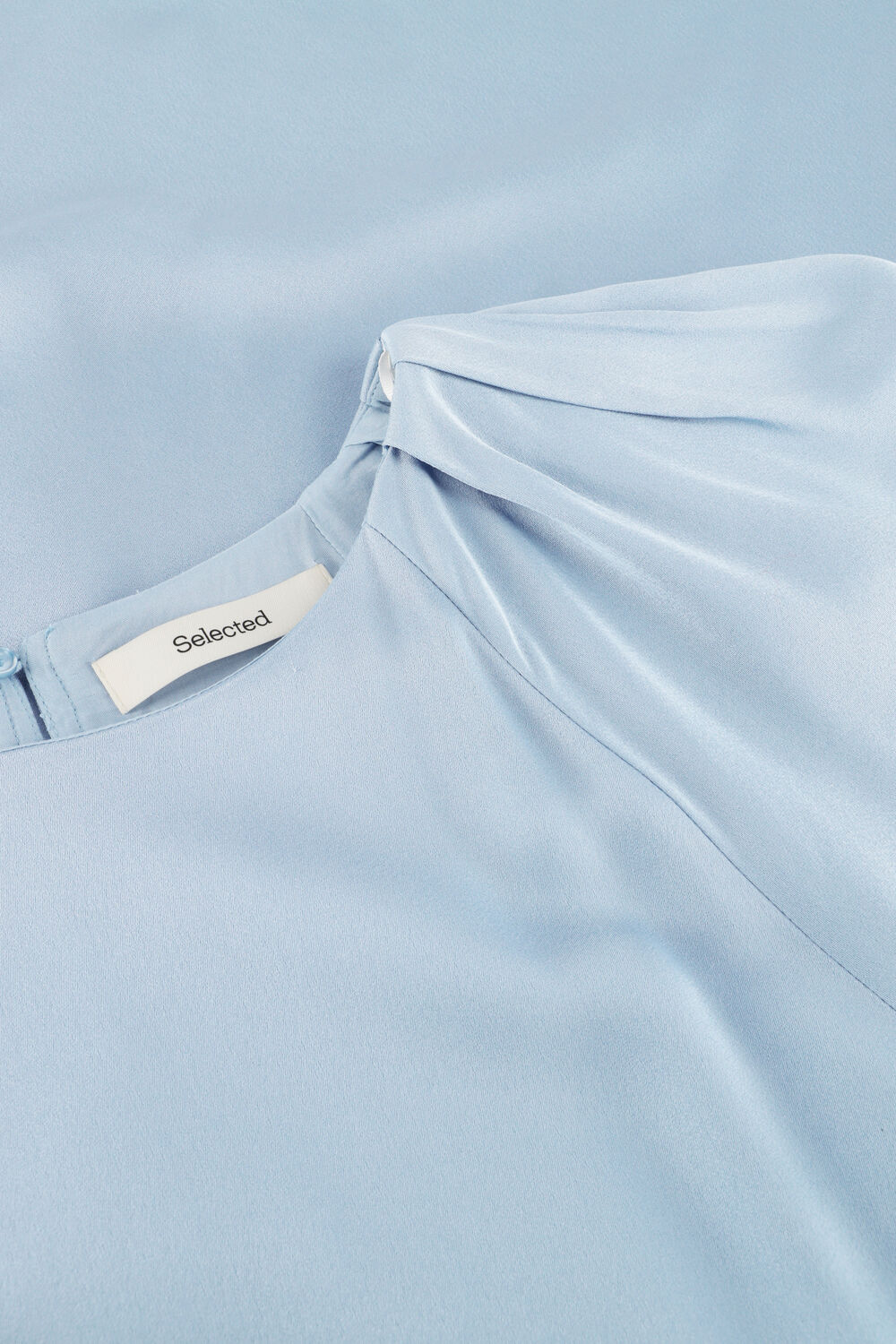 Hellblau SELECTED WOMEN Minikleid SLFLAURINA 3/4 SHORT OPEN BACK DRESS - large