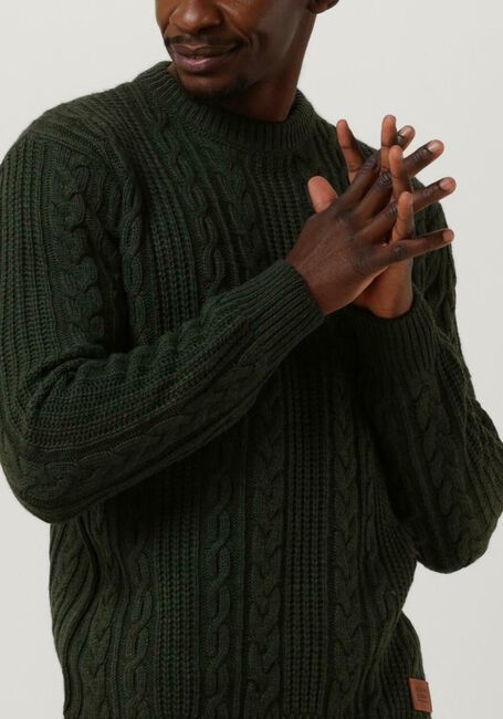 Grüne SCOTCH & SODA Pullover WOOL-BLEND STRUCTURE KNIT SWEATER KABEL - large