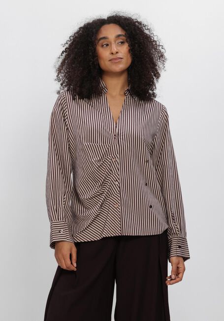 Creme SUMMUM Blusen BLOUSE TWO TONE STRIPE - large