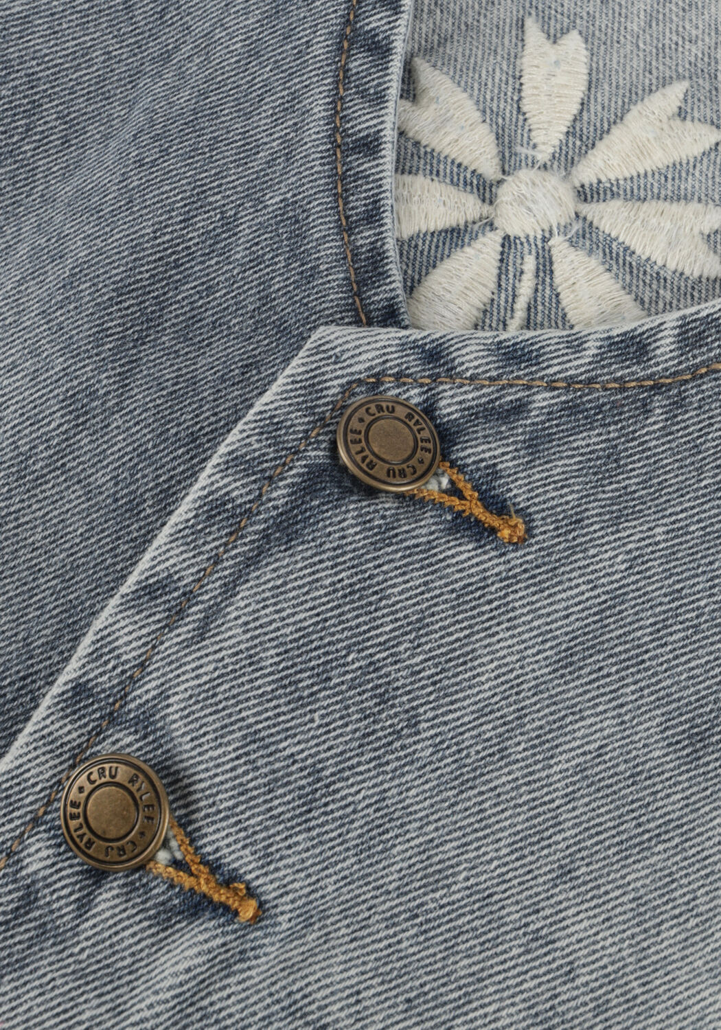 Hellblau RYLEE + CRU Gilet DENIM VEST LIGHT WASHED DENIM - large