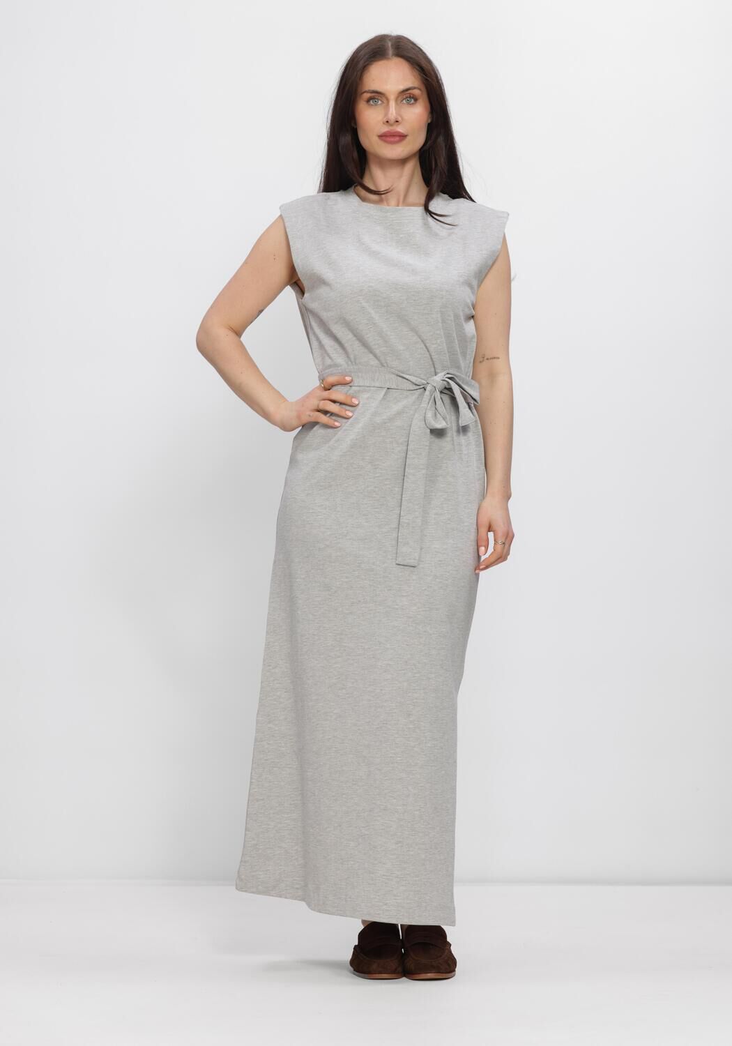 Hellgrau SELECTED WOMEN Maxikleid SLFHALLEY SL ANKLE DRESS - large