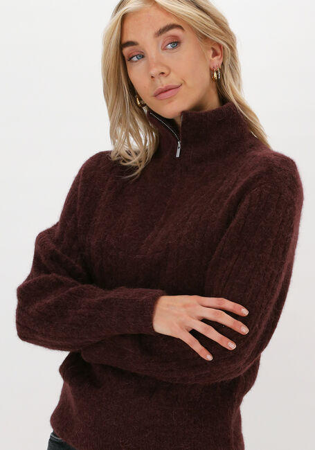 Bordeaux GESTUZ Rollkragenpullover ALPHA GZ R ZIPPER PULLOVER - large