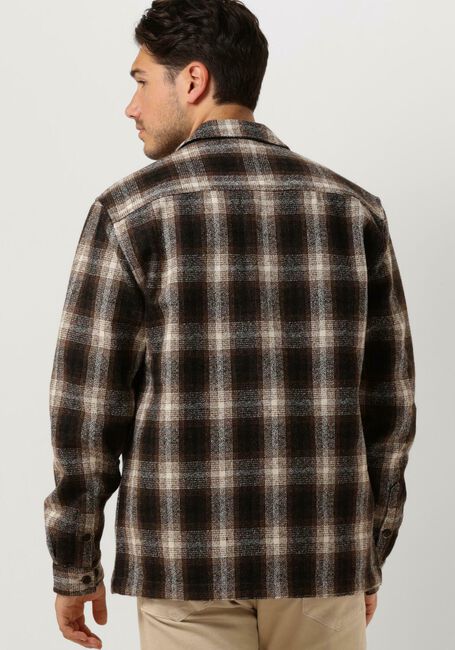 Braune ANERKJENDT Overshirt AKLION HEAVY CHECK OVERSHIRT - large