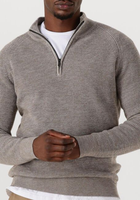 Taupe GENTILUOMO Pullover TURTLE ZIP - large