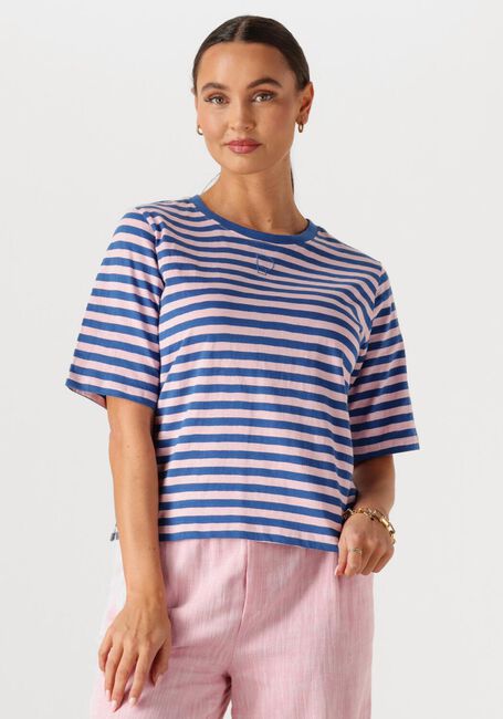 Mehrfarbige/Bunte POM AMSTERDAM T-shirt TSHIRT STRIPE BLUE PINK - large