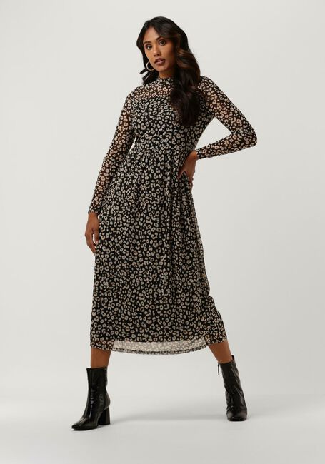 Schwarze OBJECT Midikleid MARIANN L/S DRESS - large