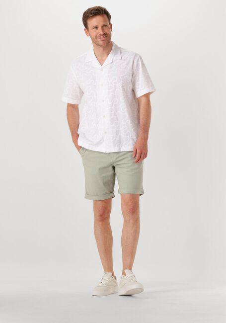 Weiße SELECTED HOMME Casual-Oberhemd SLHRELAXELI EMB SS SHIRT - large