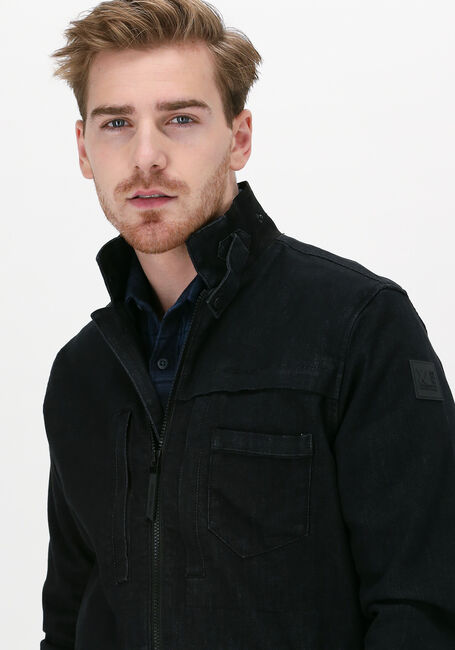 Schwarze PME LEGEND Strickjacke LONG SLEEVE SHIRT BLACK DENIM - large