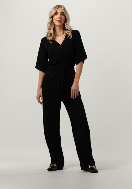 Schwarze SELECTED FEMME Jumpsuit SLFVIVA 2/4 LONG LINEN JUMPSUIT - large