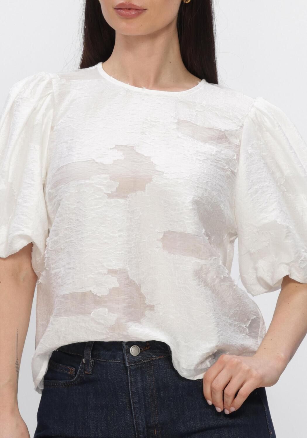 Wei&szlig;e MSCH COPENHAGEN Tops & T-shirts MSCHORKIDEA 2/4 TOP - large