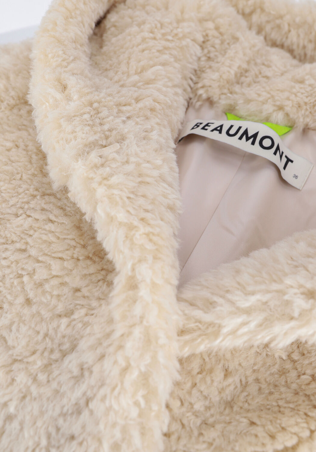 Ecru BEAUMONT Teddy-Jacke TEDDY HOODED COAT - large