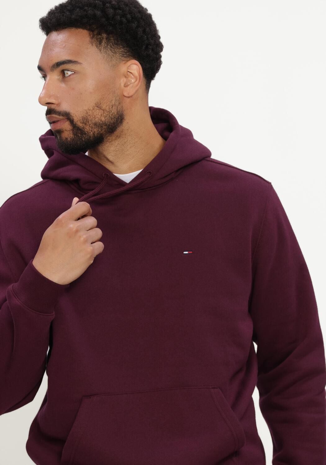 Bordeaux TOMMY JEANS Sweatshirt TJM REG S FLAG HOODIE EXT - large