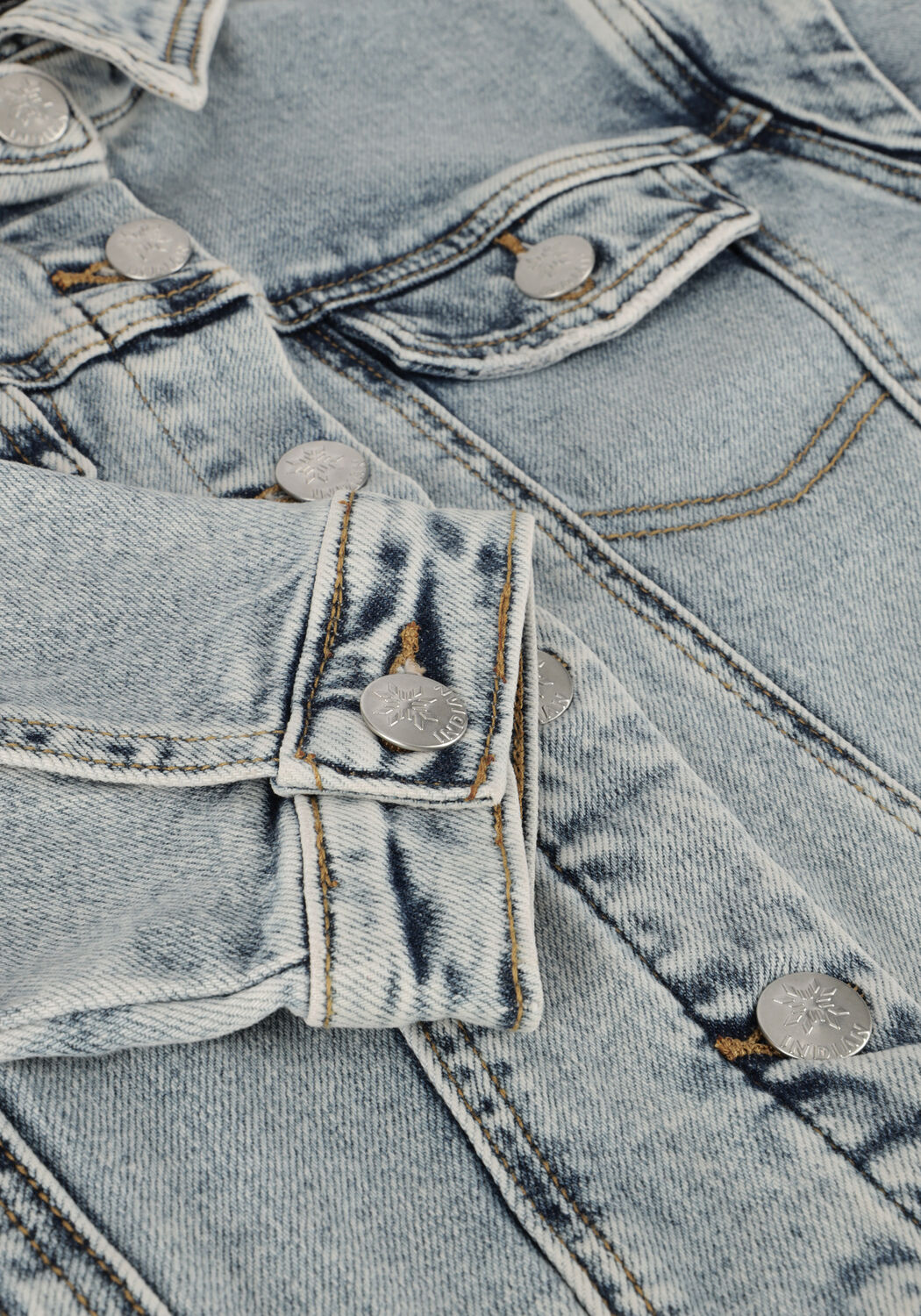 Blaue INDIAN BLUE JEANS Jeansjacke DENIM JACKET - large
