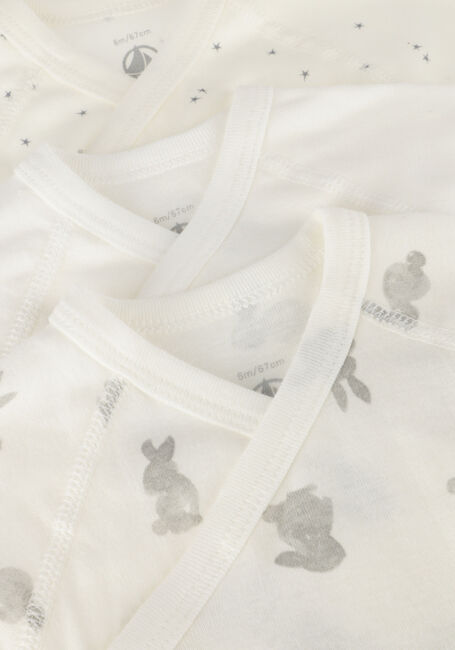 Weiße PETIT BATEAU Strampler 3 BODIES NAISS MC - large