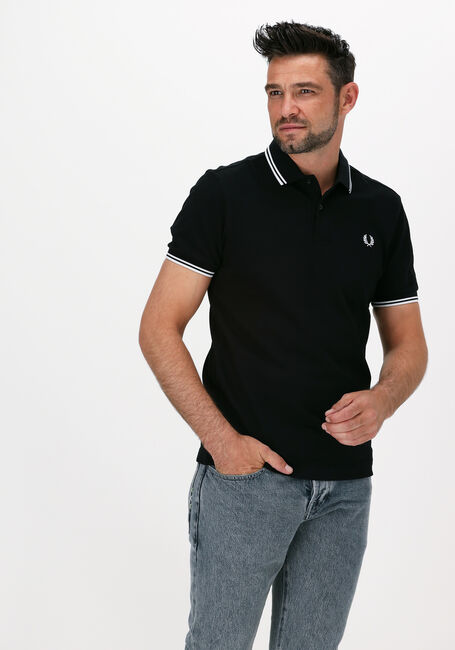 Schwarze FRED PERRY Polo-Shirt TWIN TIPPED FRED PERRY SHIRT - large