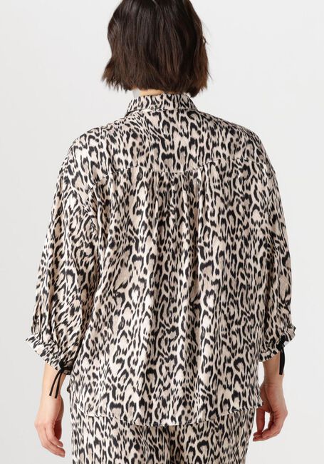 Beige JANSEN AMSTERDAM Blusen ROBINE BLOUSE WA 798 3/4 SLEEVE BOWDETAILS - large