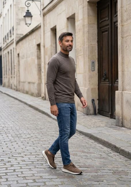Blaue PIERRE CARDIN Slim fit jeans LYON TAPERED - large