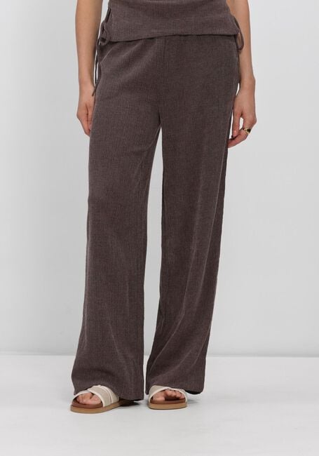 Braune Y.A.S. Hosen YASIBELA HW PANTS - large