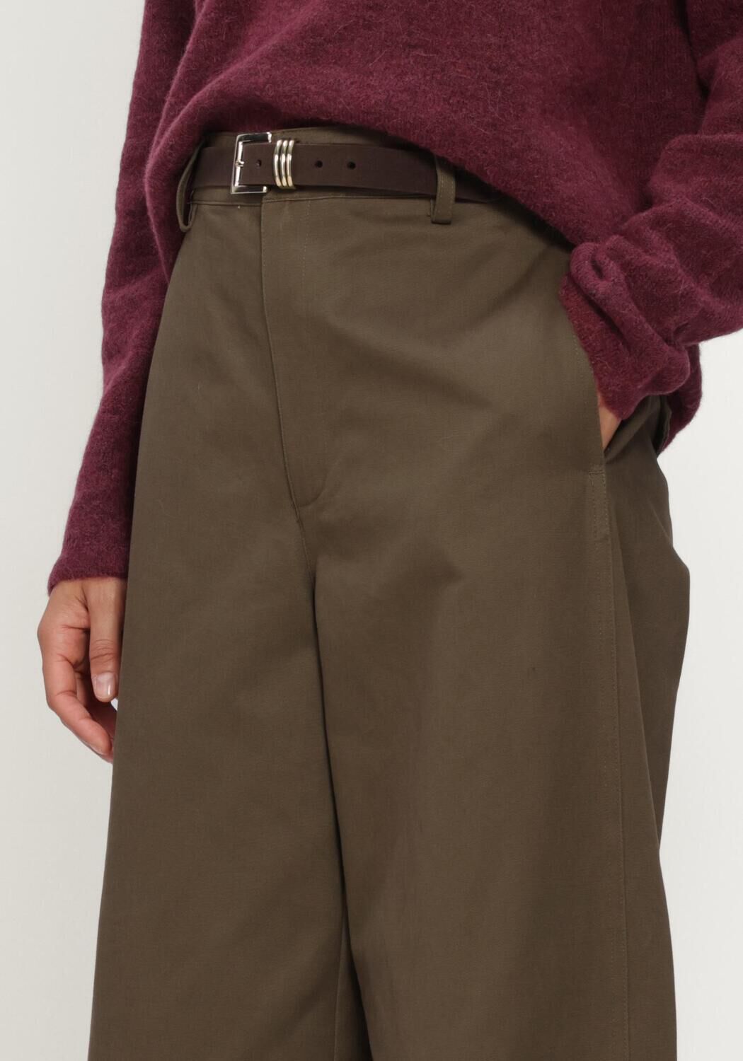 Olive MY ESSENTIAL WARDROBE Weite Hose MWGISVA KENDEL BARREL PANT - large