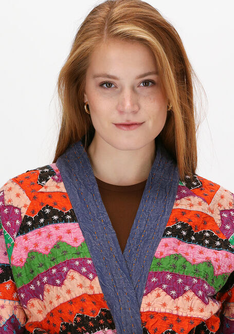 Mehrfarbige/Bunte SISSEL EDELBO Kimono MARRAKESH MULTI PATCH WORK JAC - large