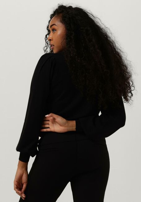 Schwarze SUMMUM Pullover PUFFY SLEEVE SWEATER BASIC KNIT (7S550) - large