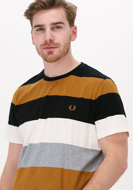 Schwarze FRED PERRY T-shirt BOLD STRIPE T-SHIRT - large