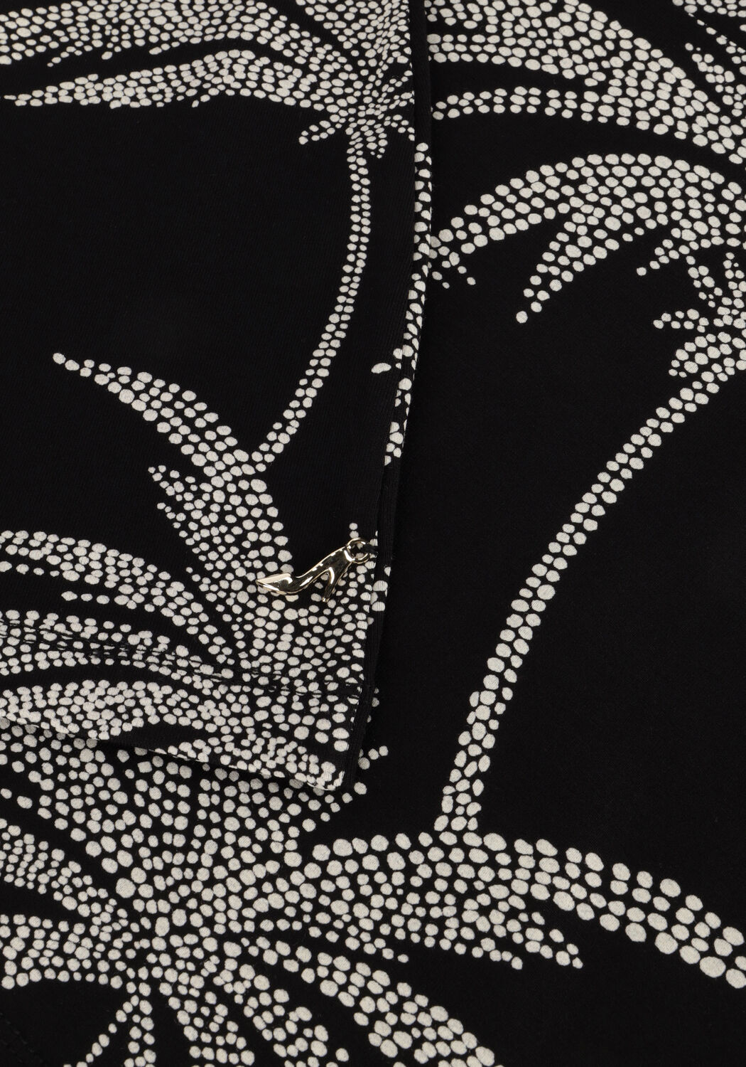 Schwarze JANSEN AMSTERDAM Top VP363 JERSEY PRINTED SLEEVELES SINGLET WITH SQUARE NECKLINE - large