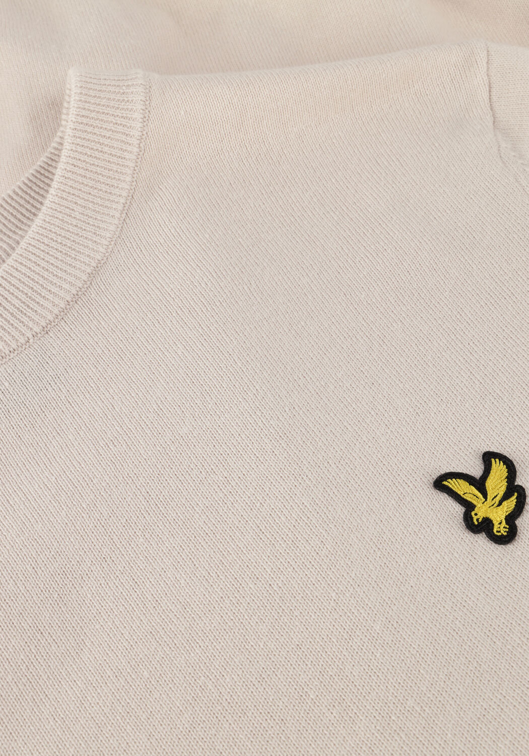 Beige LYLE & SCOTT Pullover COTTON CREW NECK JUMPER - large