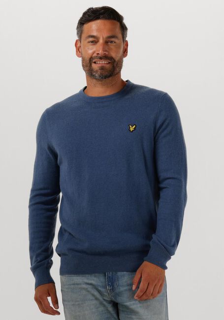 Blaue LYLE & SCOTT Pullover COTTON MERINO CREW NECK JUMPER - large