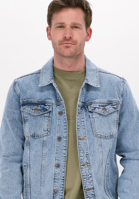 Blaue COLOURFUL REBEL Jeansjacke LIAM WASHED DENIM JACKET - large