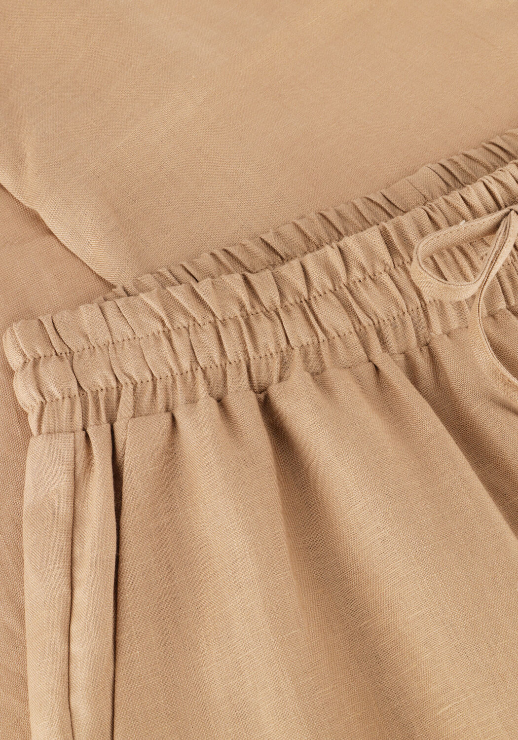 Beige RESORT FINEST Hose LINEN PANTS - large