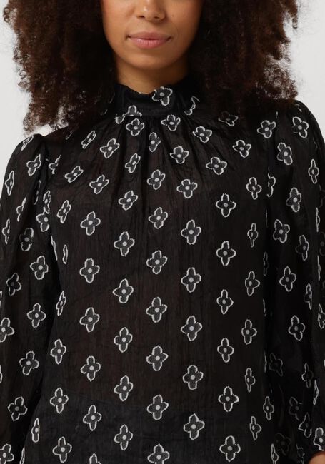 Schwarze MINUS Blusen AGINA ROUND NECK BLOUSE - large