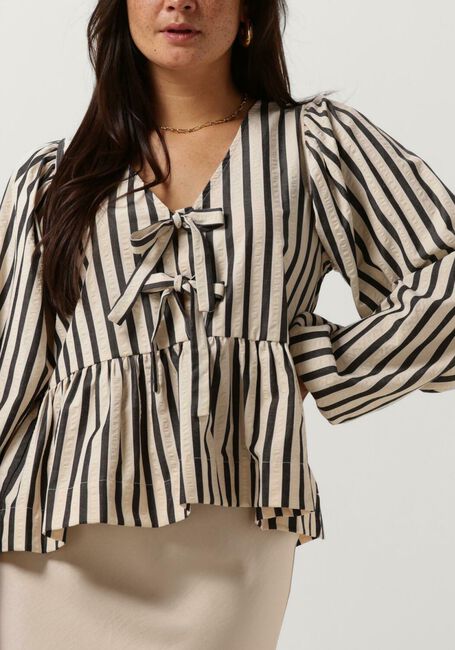 Blaue NEO NOIR Blusen BESSIE CONTRAST STRIPE BLOUSE - large