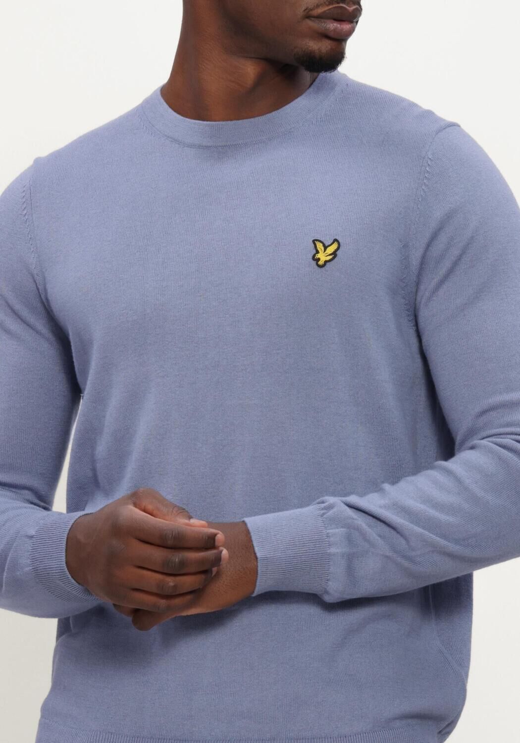 Blaue LYLE & SCOTT Pullover COTTON MERINO CREW NECK JUMPER - large