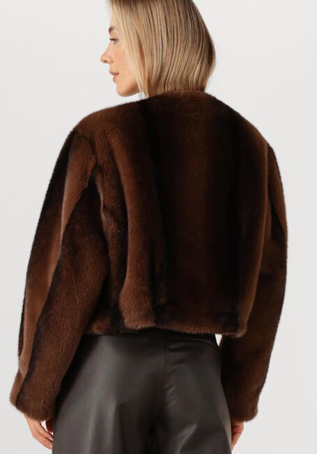 Braune STUDIO AR Fake-Fur-Jack CELESTE - large
